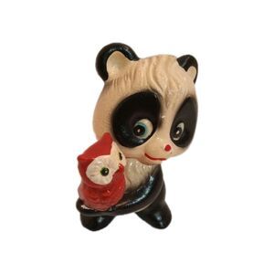 Panda Bear Owl Figurines Decorative Collectibles Vintage 1940 Japan